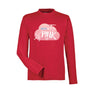 Team 365 Zone Performance Long Sleeve Shirts Pretty in Pink