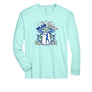 Team 365 Zone Performance Long Sleeve Shirts Blue Gray Invitational