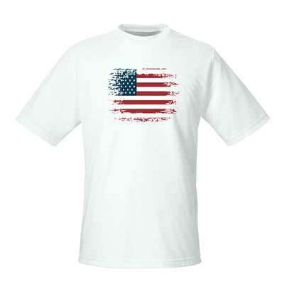 American Flag Women's Dri-FIT Custom Boat Shirts - Long Sleeve White / M