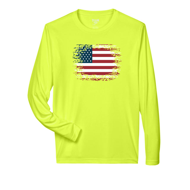 american flag long sleeve dress shirt Dri-Fit Long Sleeve Shirts American Flag – Quikpikco