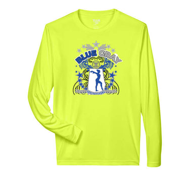 Team 365 Zone Performance Long Sleeve Shirts Blue Gray Invitational