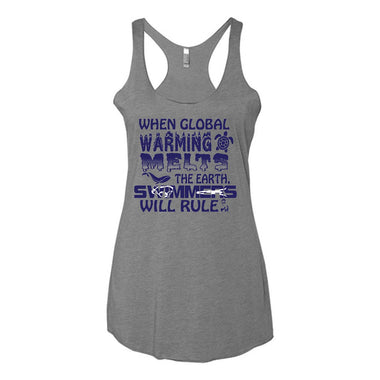 Women's Tank Tops Global Warming Swimming
